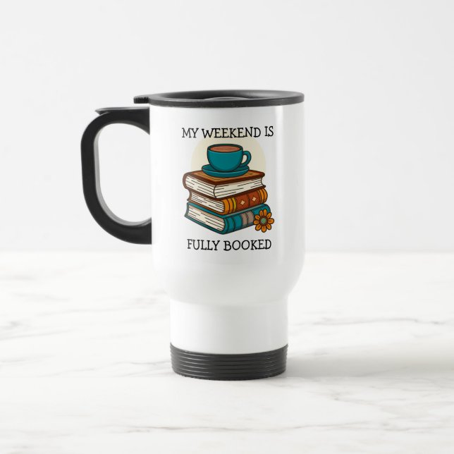 Mug De Voyage Week-end Les Amateurs De Livre Entièrement Réservé (Gauche)