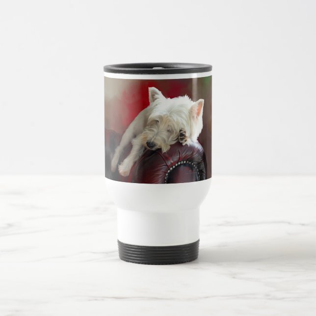 Mug De Voyage Westie au repos (Centre)