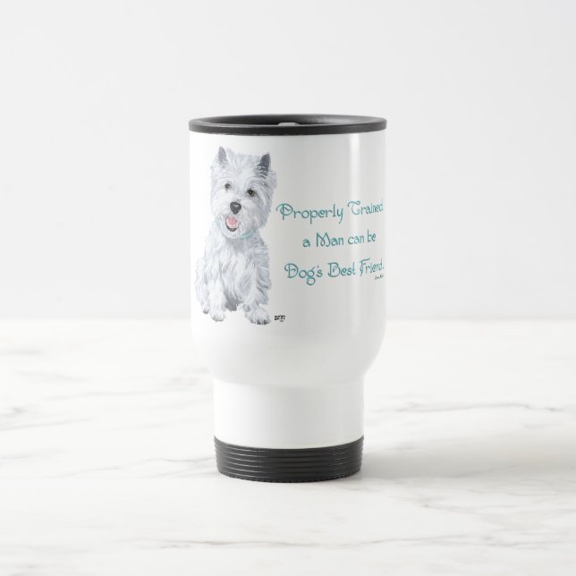 Mug De Voyage Westie Mots de sagesse (Centre)