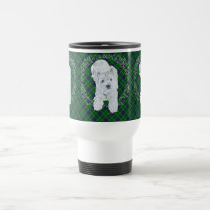 Mug De Voyage Westie sur Tartan