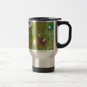 Mug De Voyage Whimsy Tweety Birds on Vines