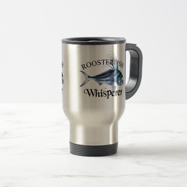 Mug De Voyage Whisperer de rôti de poisson clair (Devant droit)