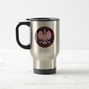 Mug De Voyage White Deer Round Texan polonais