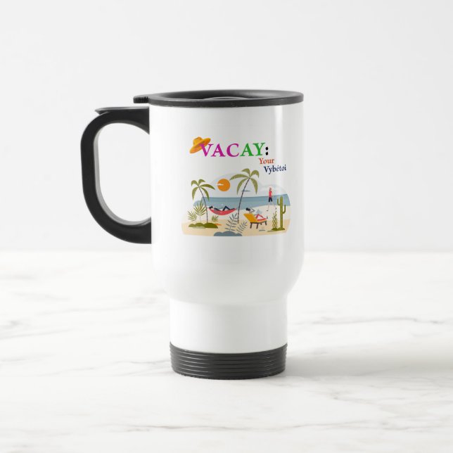 Mug De Voyage White Vacay Beach— (Gauche)