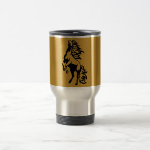 MUG DE VOYAGE WILD HORSE ICON LOGO REARARING ANIMAUX PUISSANT