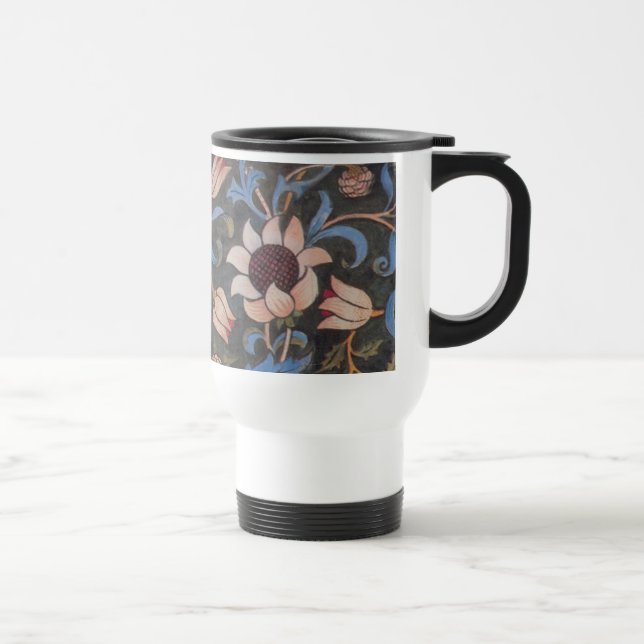 Mug De Voyage William Morris Evenlode Textile Floral Art (Droite)