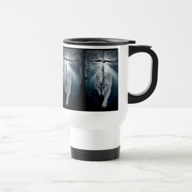 Mug De Voyage WOLF & EAGLE Wildlife Series (Droite)