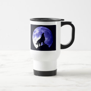 Mug De Voyage Wolf Howling à Moon