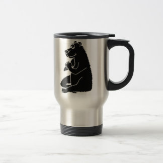 Mug De Voyage XX ours noir drôle faisant le yoga
