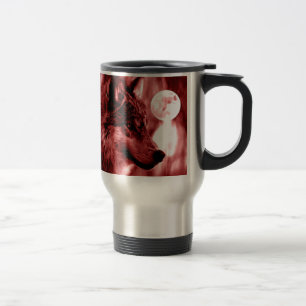 Mug De Voyage Yeux et lune de loup