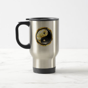 Mug De Voyage Yin Yang or sur noir