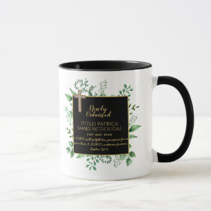Mug DEACON Récemment Ordonné Verse Cadeau Commémoratif