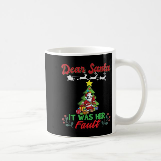 Mug Dear Santa It Was Her Fault Siblings Matching Xmas (Droite)