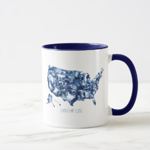 Mug Débarquez que j'aime - les Etats-Unis tracent