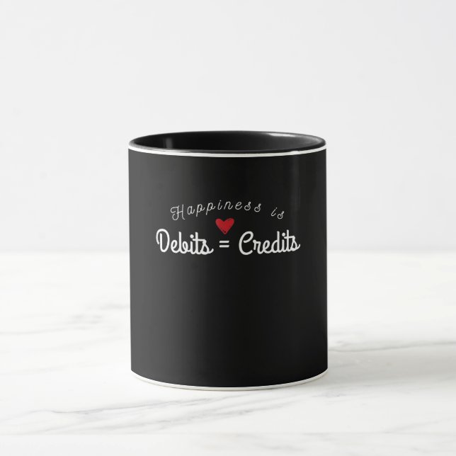 Mug Débits Funny du comptable Équivalents Crédits Cade (Centre)