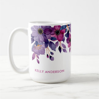Mug Décalcomanie florale tropicale botanique féminine 