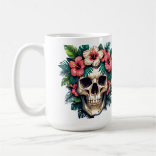 Mug Décay tropicale : Fleur et os