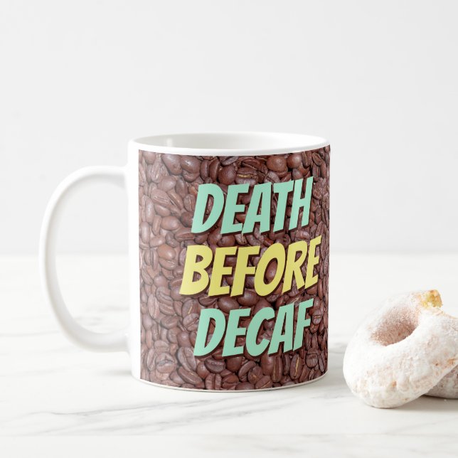 Mug Décès avant décaf (Avec donut)
