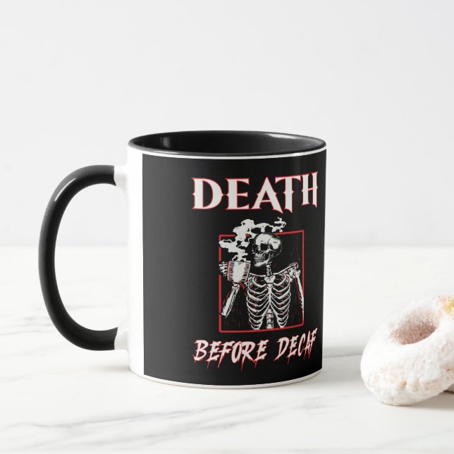 Mug Décès avant décaf (Avec donut)