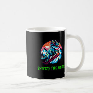 Mug Déchiquetez le Gnar Drôle de Snowboarding Dinosaur