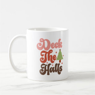 Mug Deck Halls Retro Vacances de Noël Super