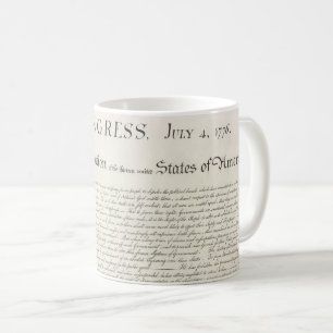 Mug Déclaration américaine d'indépendance 4 juillet