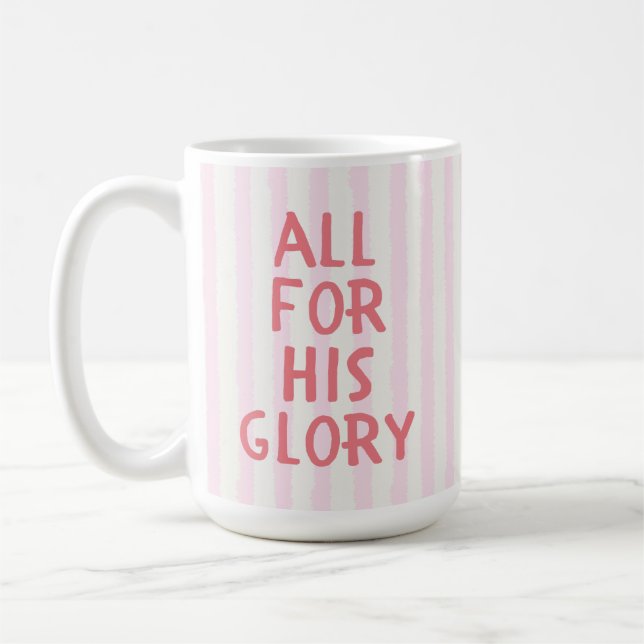 Mug Déclaration de foi chrétienne en écriture audacieu (Gauche)