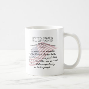 Mug Déclaration Des Droits Des États-Unis. Dixième Ame