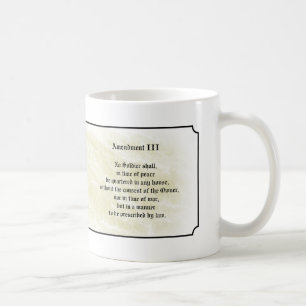 Mug Déclaration des droits - troisième amendement