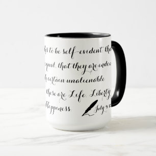 Mug Déclaration d'indépendance des États-Unis de 17