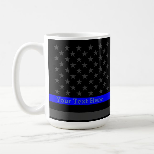 Mug Déclaration grise mince personnalisée de drapeau (Gauche)