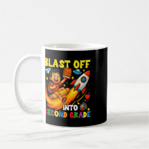Mug Décollage de fusée en deuxième année Drôle de rent