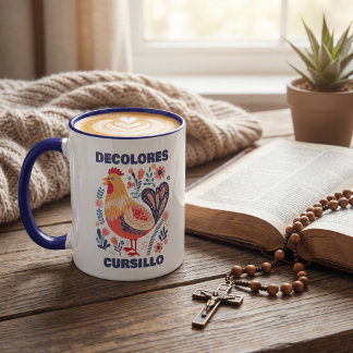 Mug DeColores Cursillo Art populaire Coq Chrétien