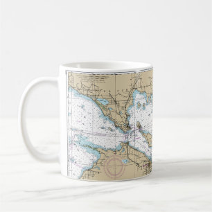 Mug Décor de carte nautique