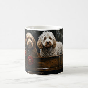 Mug Décor de Noël Cockapoo Snowy Sleigh