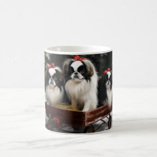 Mug Décor de Noël japonais Chin Snowy Sleigh