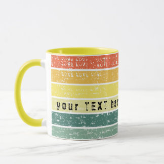Mug Décor de plage Customisé en bande rétro