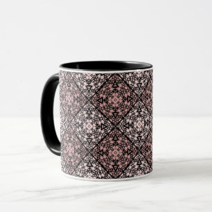 Mug Décor décoratif ornemental abstrait marron beige b