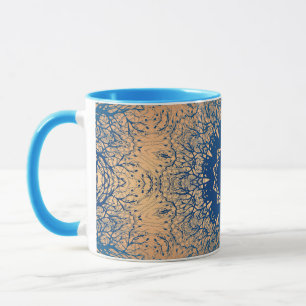 Mug Décor ornemental arabe en soie bronze marron dégra