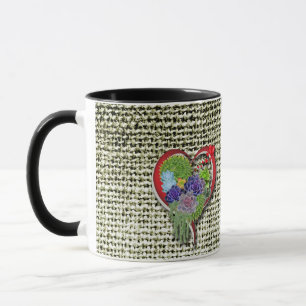Mug Décor Plante Succulent dans un coeur