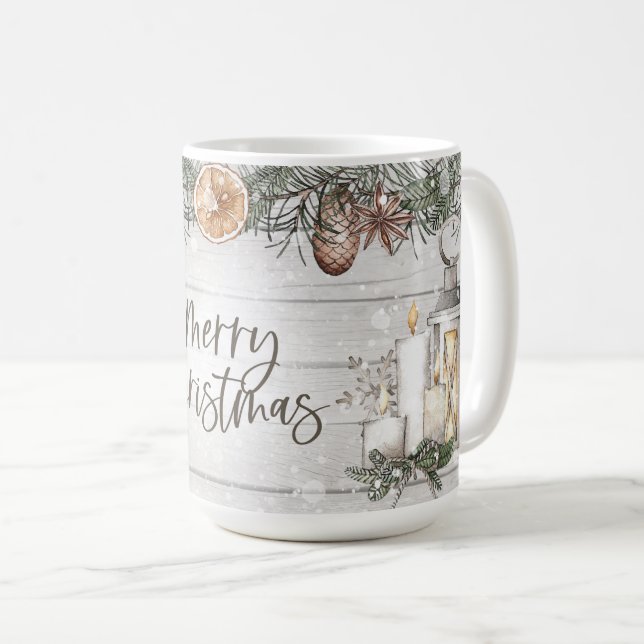 Mug Décor rustique Cabine d'hiver (Devant droit)