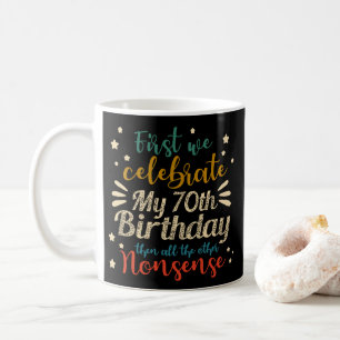 Mug décoratif vintage fantastique 70e anniversaire