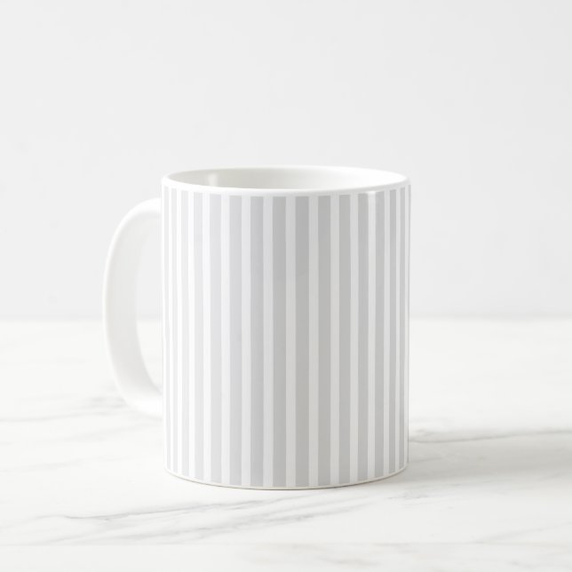 Mug Décoration simple double face rayée et cage (Devant gauche)
