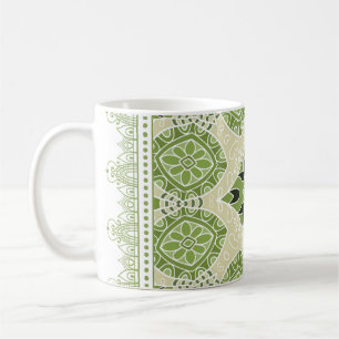 Mug Decorative colorful ornament on white background,