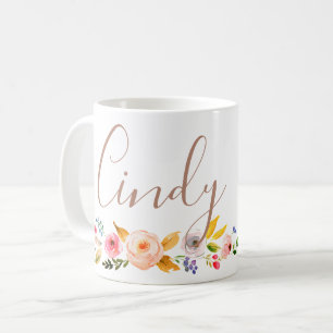 Mug décoré d'un monogramme nommé personnalisé auss