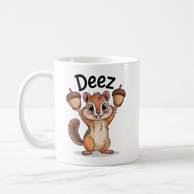 Mug Deez Nuts Écureuil Drôle (Gauche)