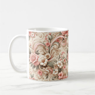 Mug Défilement de jardin Rose vintage