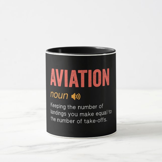 Mug Définition amusante de l'aviation (Centre)