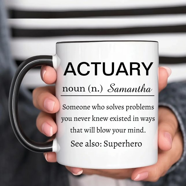 Mug Définition d'actuaire personnalisée drôle (Créateur téléchargé)