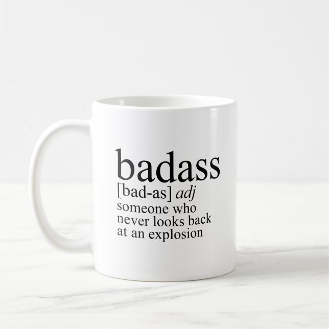 Mug Définition de Badass (Gauche)